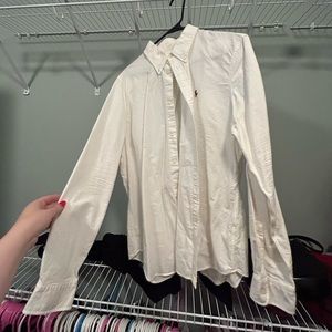 Ralph Lauren button up oxford shirt, white